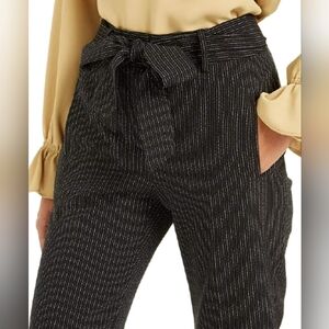 Bar III suit separates Woman's striped Tie-Waist Pants